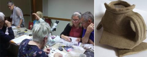 Pottery group and Roman pottery